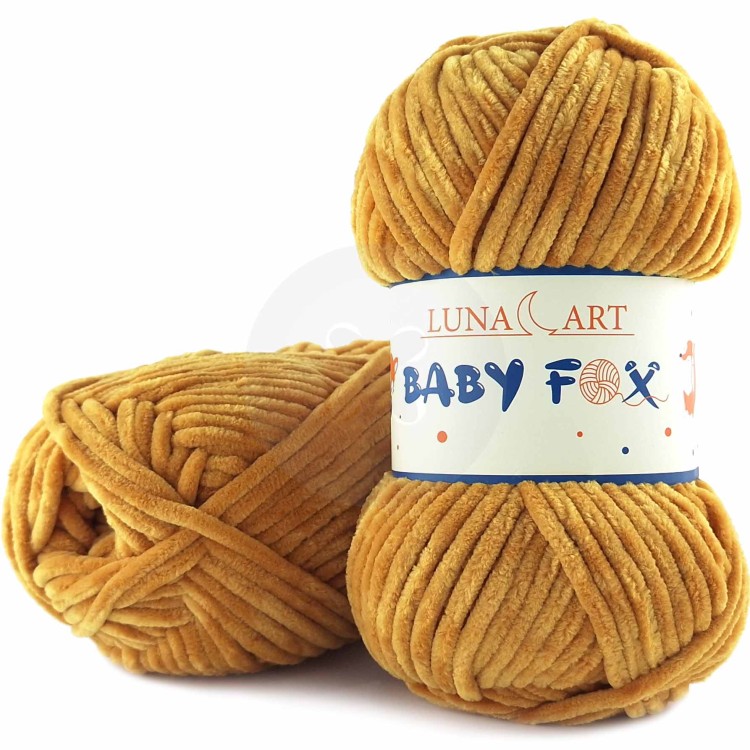 Włóczka Luna Art Baby Fox 100-72 ciemny musztardowy