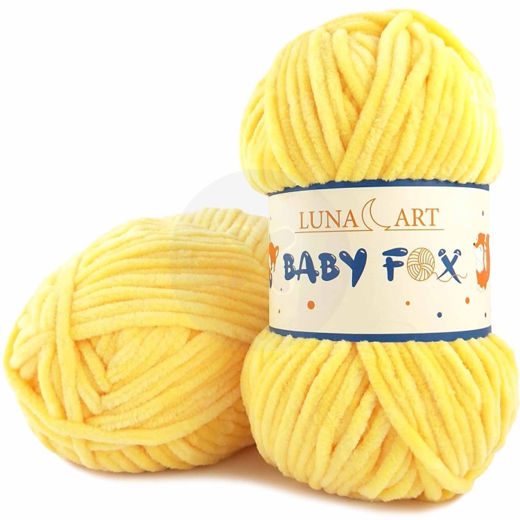Włóczka Luna Art Baby Fox 100-44 jasny żółty