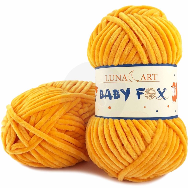 Włóczka Luna Art Baby Fox 100-38 ciemny żółty