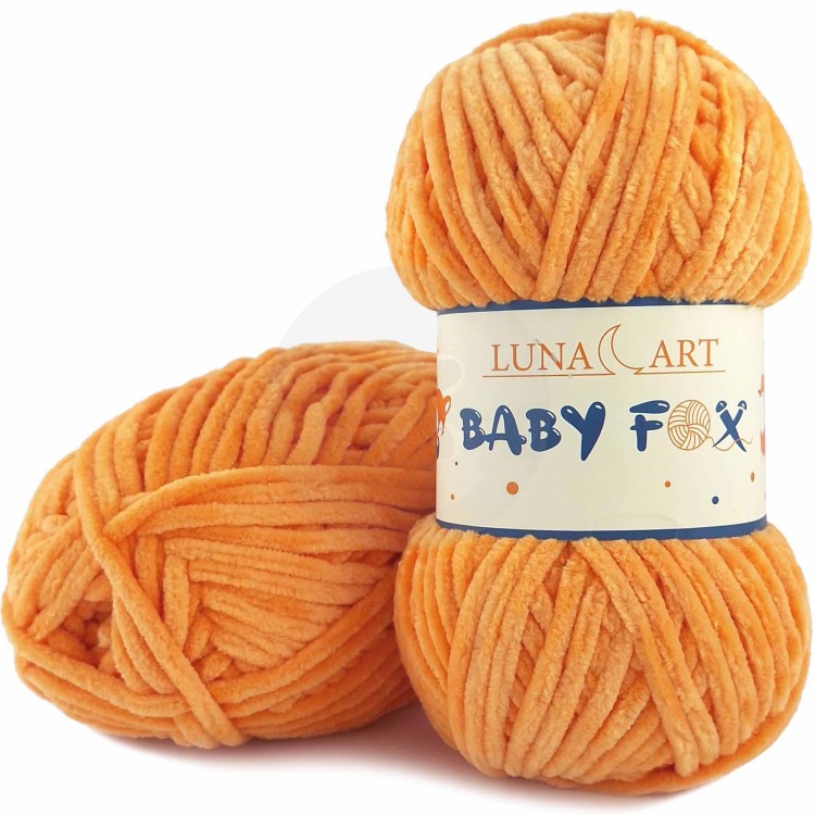 Włóczka Luna Art Baby Fox 100-43 jasny pomarańczowy