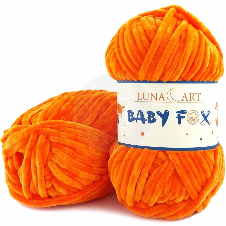 Włóczka Luna Art Baby Fox 100-67 intensywny pomarańczowy