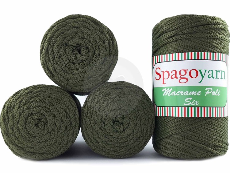 Sznurek Spagoyarn Macrame Poli 193 khaki