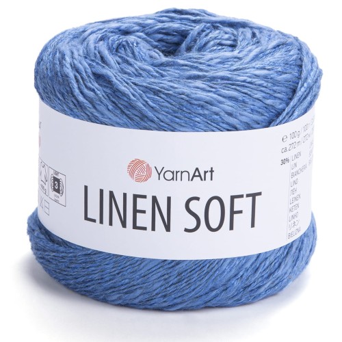 Włóczka YarnArt Linen Soft 7318 niebieski