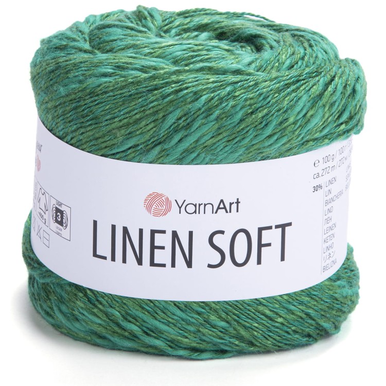 Włóczka YarnArt Linen Soft 7315 zielony