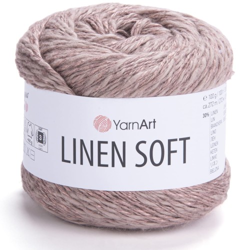 Włóczka YarnArt Linen Soft 7308 jasny brązowy