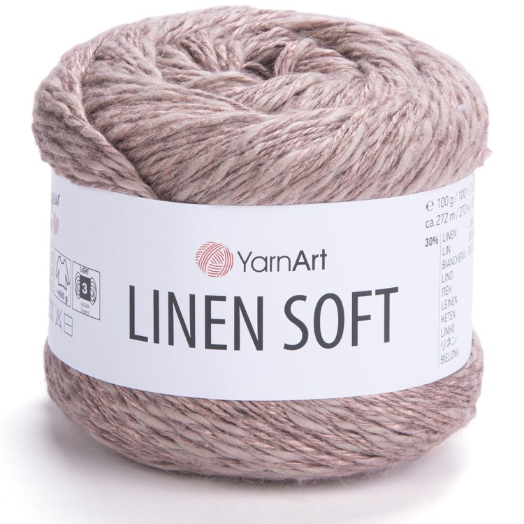 Włóczka YarnArt Linen Soft 7308 jasny brązowy