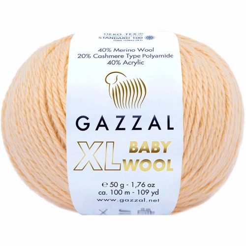 Włóczka Gazzal Baby Wool XL 839 ciepły beżowy