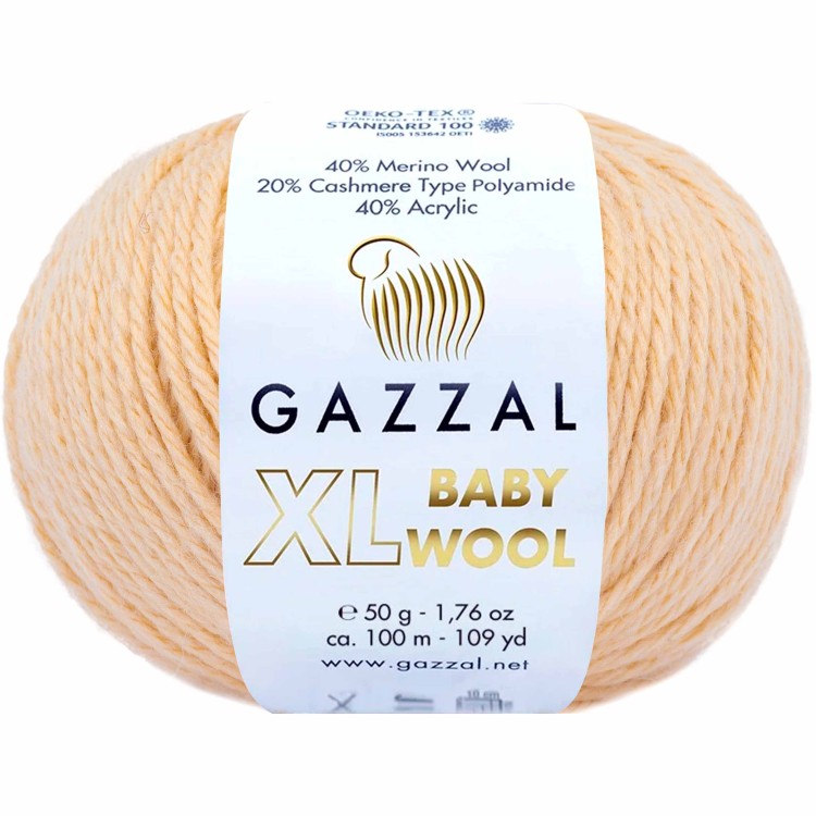 Włóczka Gazzal Baby Wool XL 839 ciepły beżowy