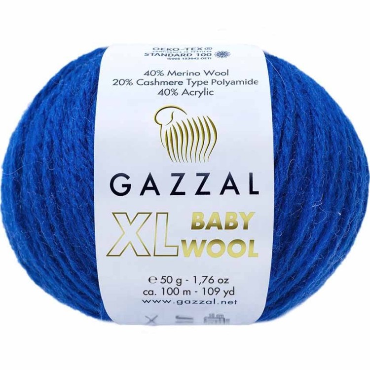 Włóczka Gazzal Baby Wool XL 802 jasny granatowy