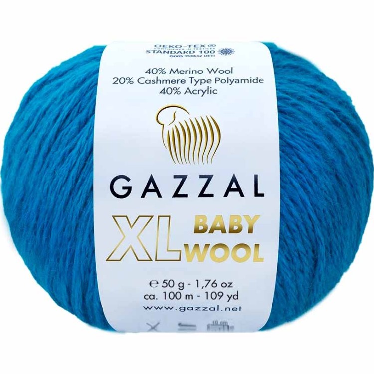 Włóczka Gazzal Baby Wool XL 822 niebieski