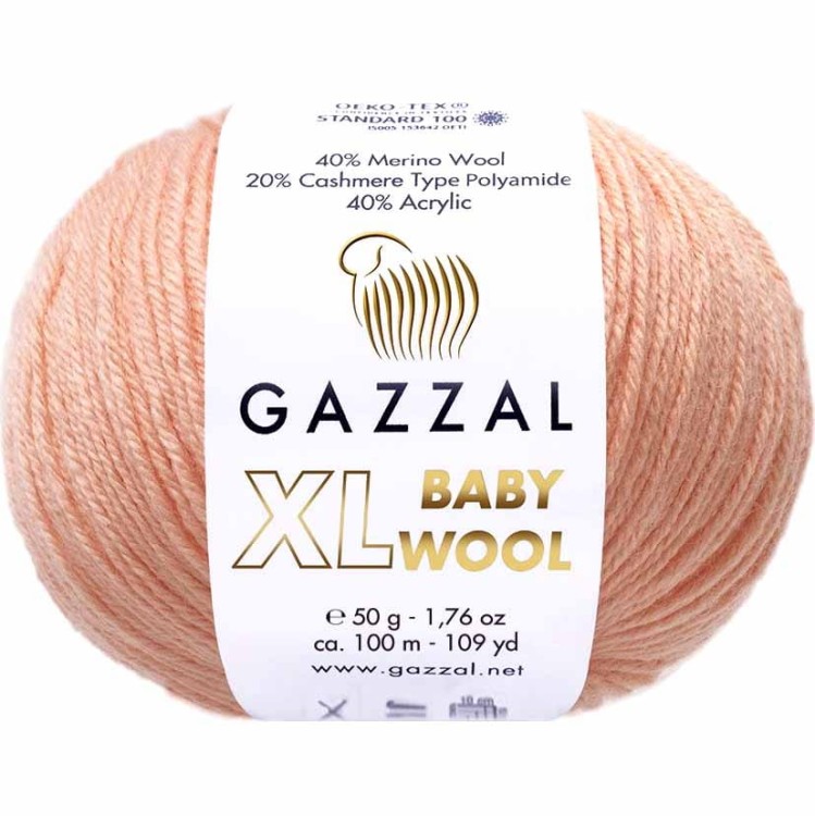 Włóczka Gazzal Baby Wool XL 834 łososiowy