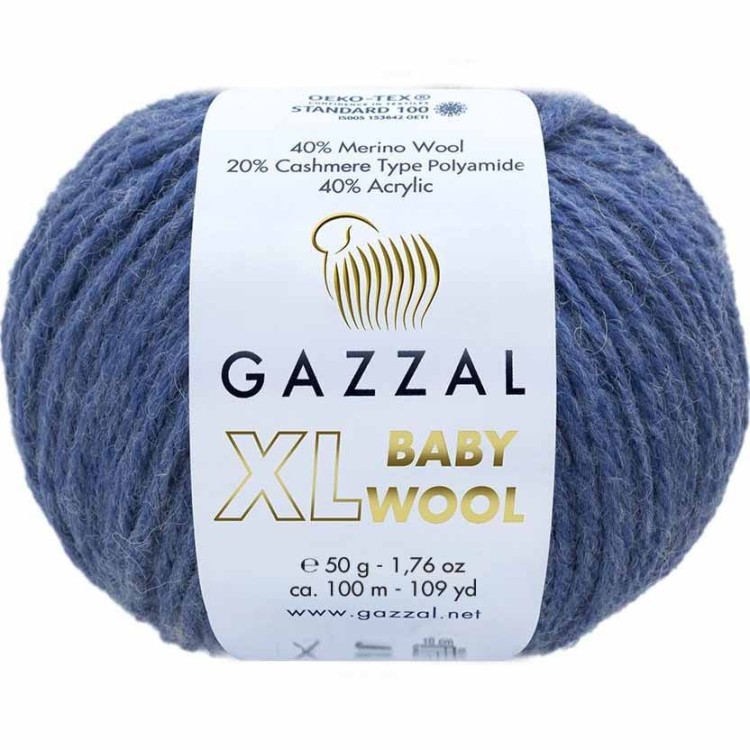 Włóczka Gazzal Baby Wool XL 844 dżinsowy