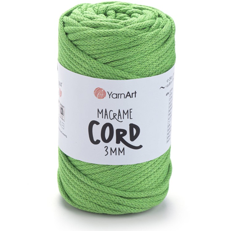 Sznurek YarnArt macrame cord 3mm 802 neonowy zielony