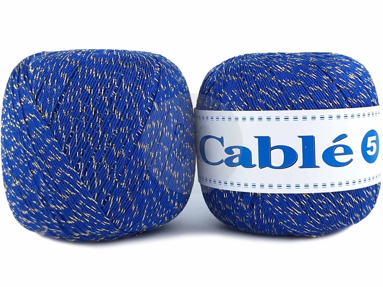 Kordonek Cable 5 chabrowy ze złotym 110-G