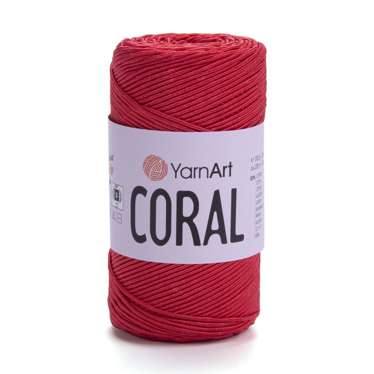 Sznurek YarnArt Coral 1907 czerwony