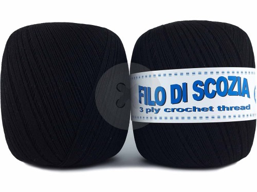 Kordonek Filo di Scozia 8/3 czarny 501