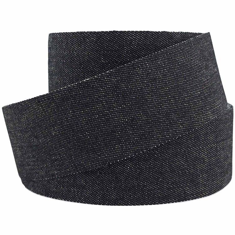 Taśma do naprasowania 38 mm czarny dżins
