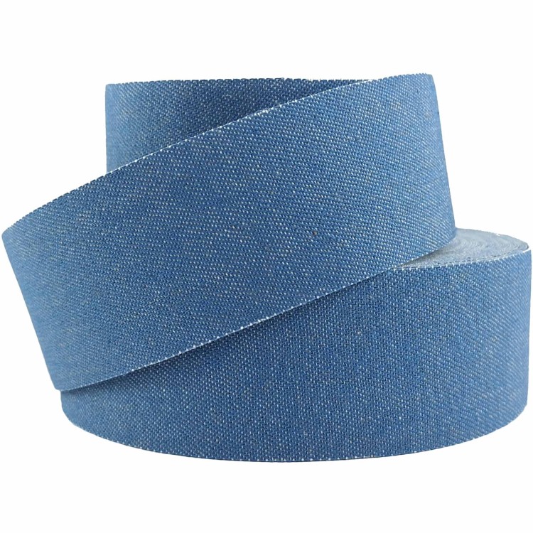 Taśma do naprasowania 38 mm niebieski dżins