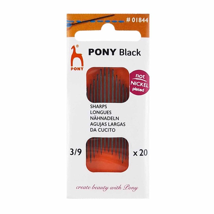 Igły ostre do szycia PONY BLACK 3/9
