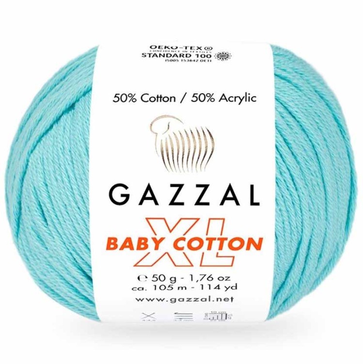Włóczka Gazzal Baby Cotton XL 3451 lazurowy
