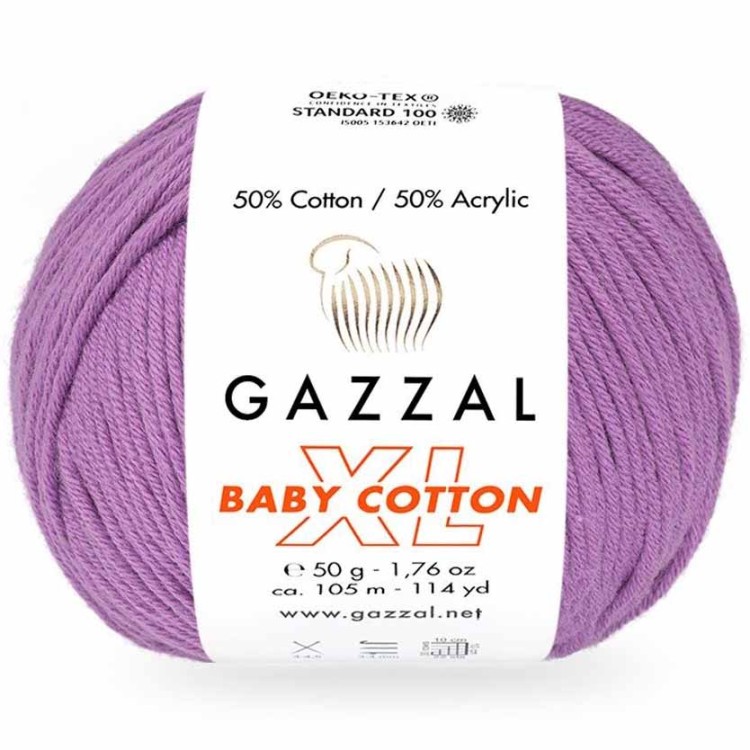 Włóczka Gazzal Baby Cotton XL 3414 wrzosowy