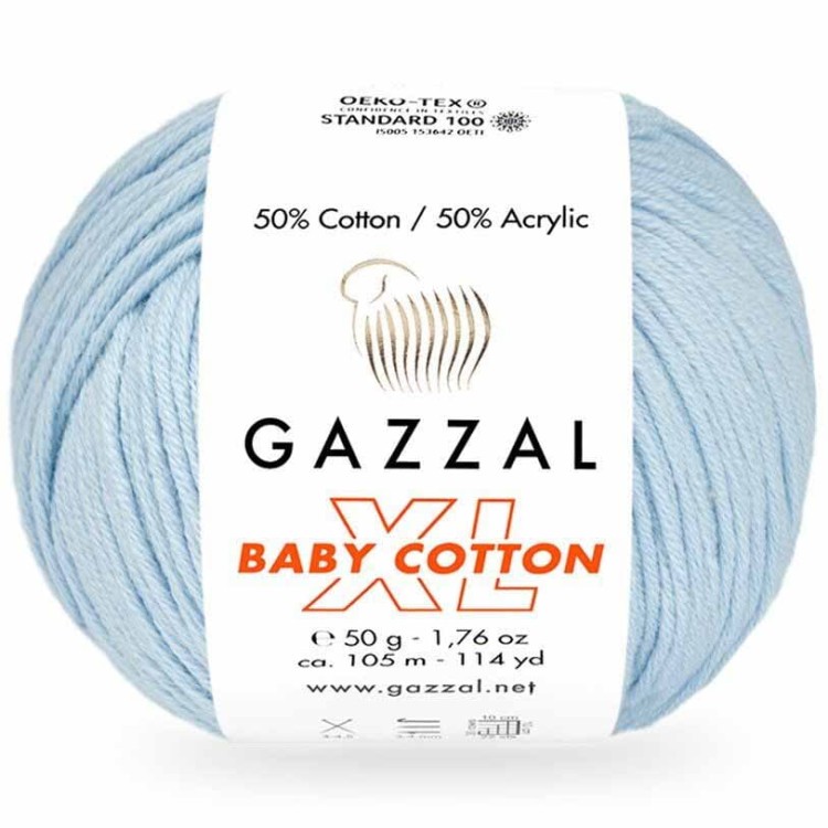 Włóczka Gazzal Baby Cotton XL 3429 błękitny