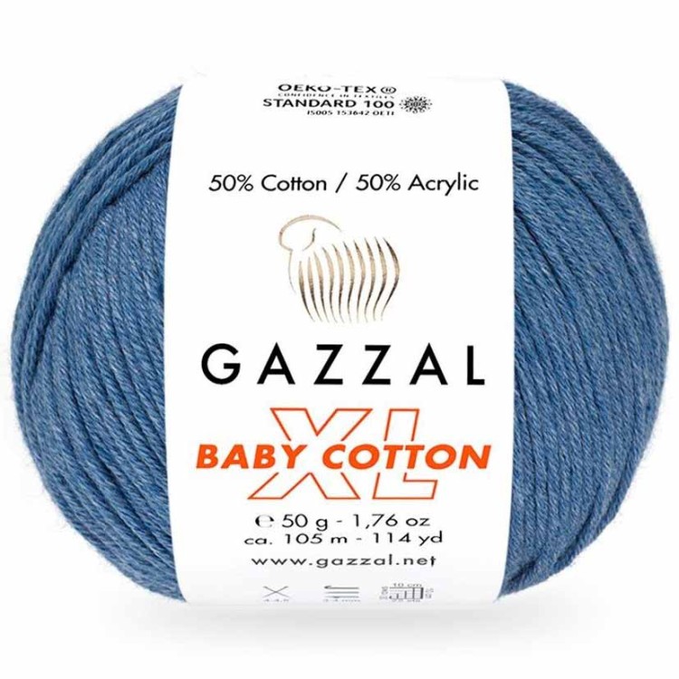 Włóczka Gazzal Baby Cotton XL 3431 dżinsowy