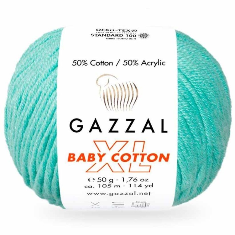 Włóczka Gazzal Baby Cotton XL 3452 jasny szmaragdowy