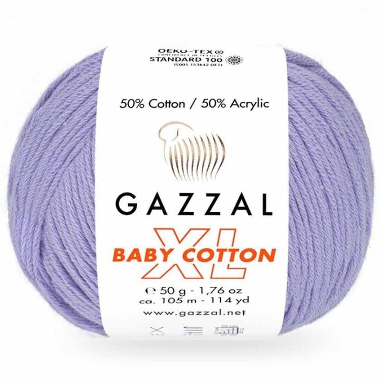 Włóczka Gazzal Baby Cotton XL 3420 jasny fioletowy