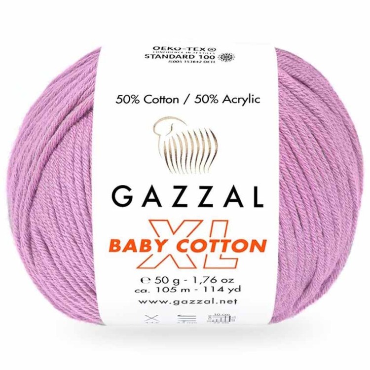Włóczka Gazzal Baby Cotton XL 3422 lila róż