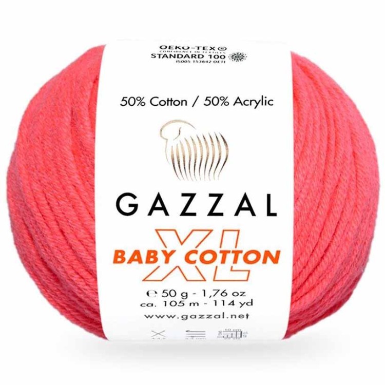 Włóczka Gazzal Baby Cotton XL 3458 ciemny koralowy