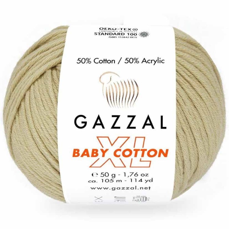 Włóczka Gazzal Baby Cotton XL 3464 oliwkowy
