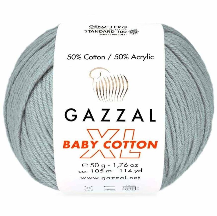 Włóczka Gazzal Baby Cotton XL 3430 szary