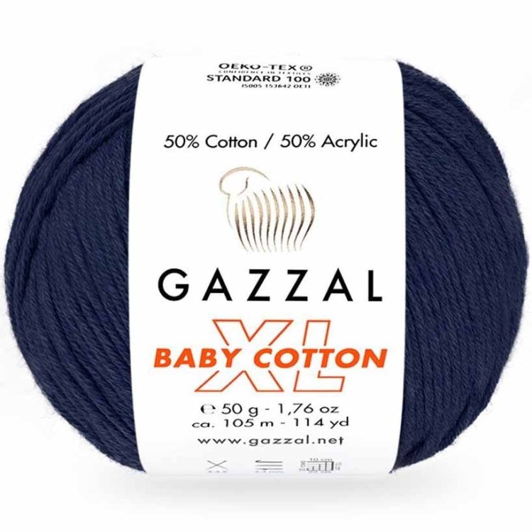Włóczka Gazzal Baby Cotton XL 3438 granatowy