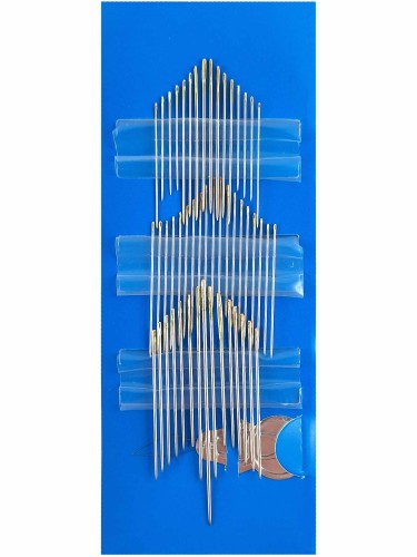 Zestaw igieł do szycia PONY 50 sztuk z nawlekaczem