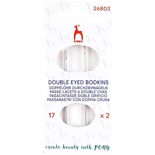 Igły z podwójnym oczkiem PONY 17