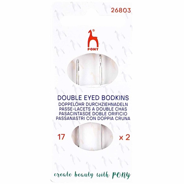 Igły z podwójnym oczkiem PONY 17
