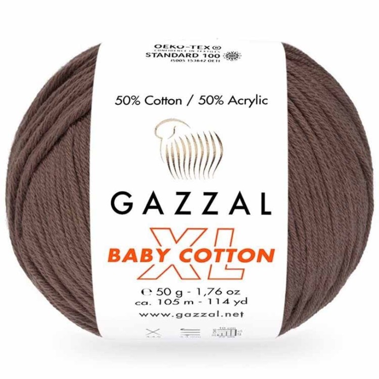 Włóczka Gazzal Baby Cotton XL 3455 brązowofioletowy