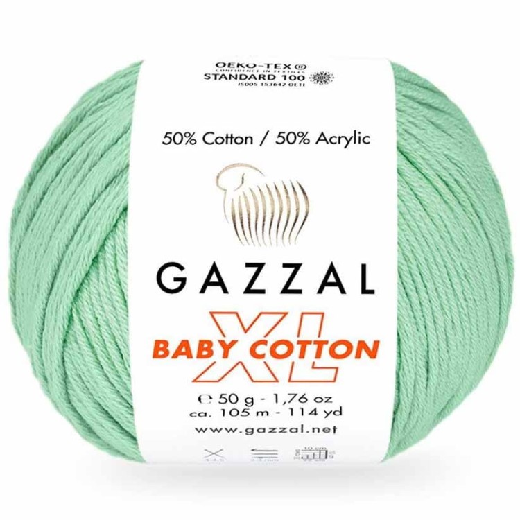 Włóczka Gazzal Baby Cotton XL 3425 miętowy