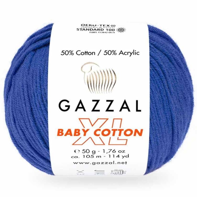 Włóczka Gazzal Baby Cotton XL 3421 chabrowy