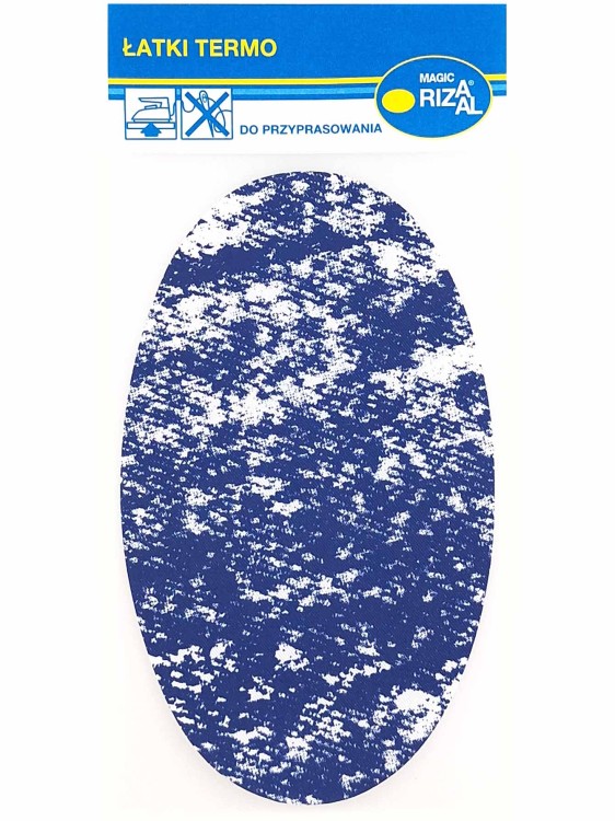 Łata do przyprasowania Rizaal c290 granatowo biała