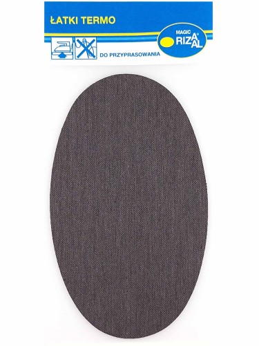 Łata do przyprasowania Rizaal c258 ciemny szary melanż