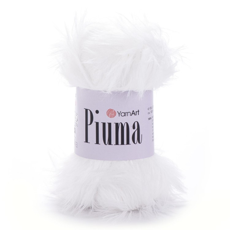 Włóczka YarnArt Piuma 4401 biały