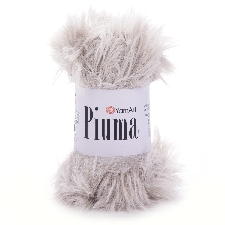 Włóczka YarnArt Piuma 4404 szarobeżowy