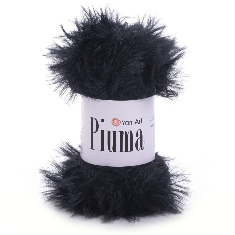 Włóczka YarnArt Piuma 4420 czarny
