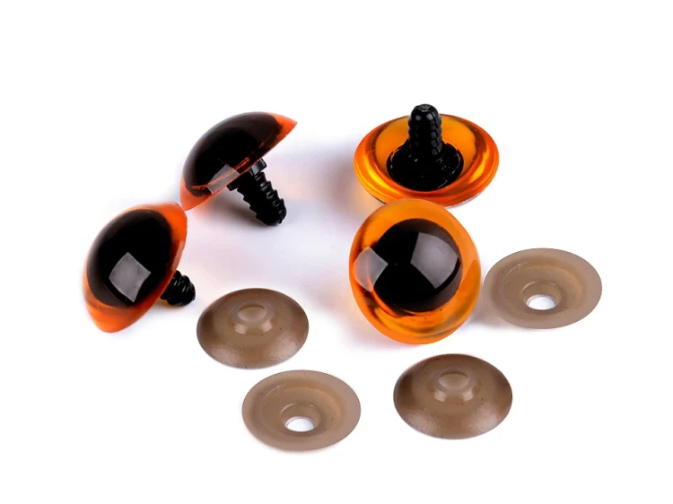 Oczy bezpieczne z zatyczką bursztynowy 26mm