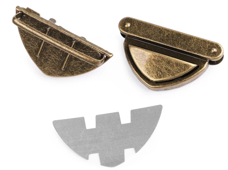 Zapięcie do torby 50x25 mm stare złoto wsuwane