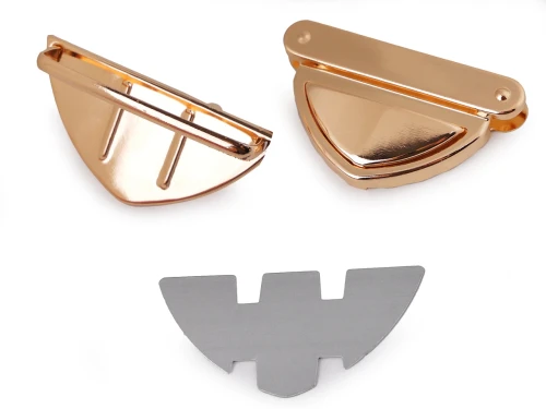 Zapięcie do torby 50x25 mm różowe złoto wsuwane