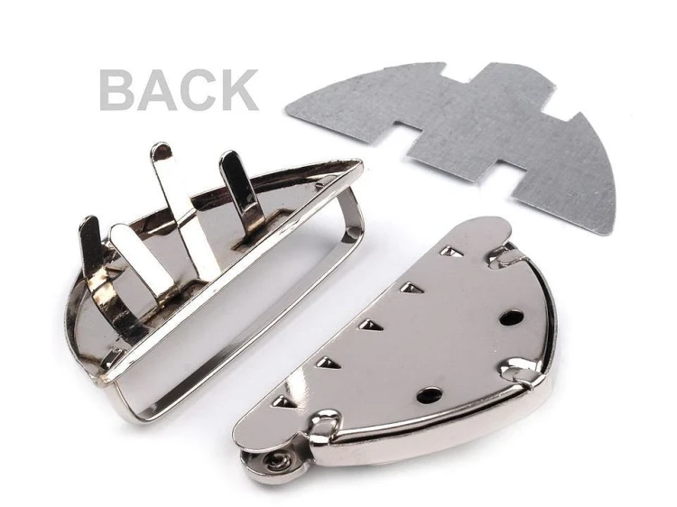Zapięcie do torby 50x25 mm srebrne wsuwane