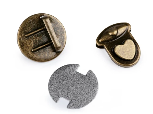 Zapięcie do torby 30x30 mm stare złoto wsuwane